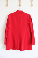 Express Solid Red Blazer | L