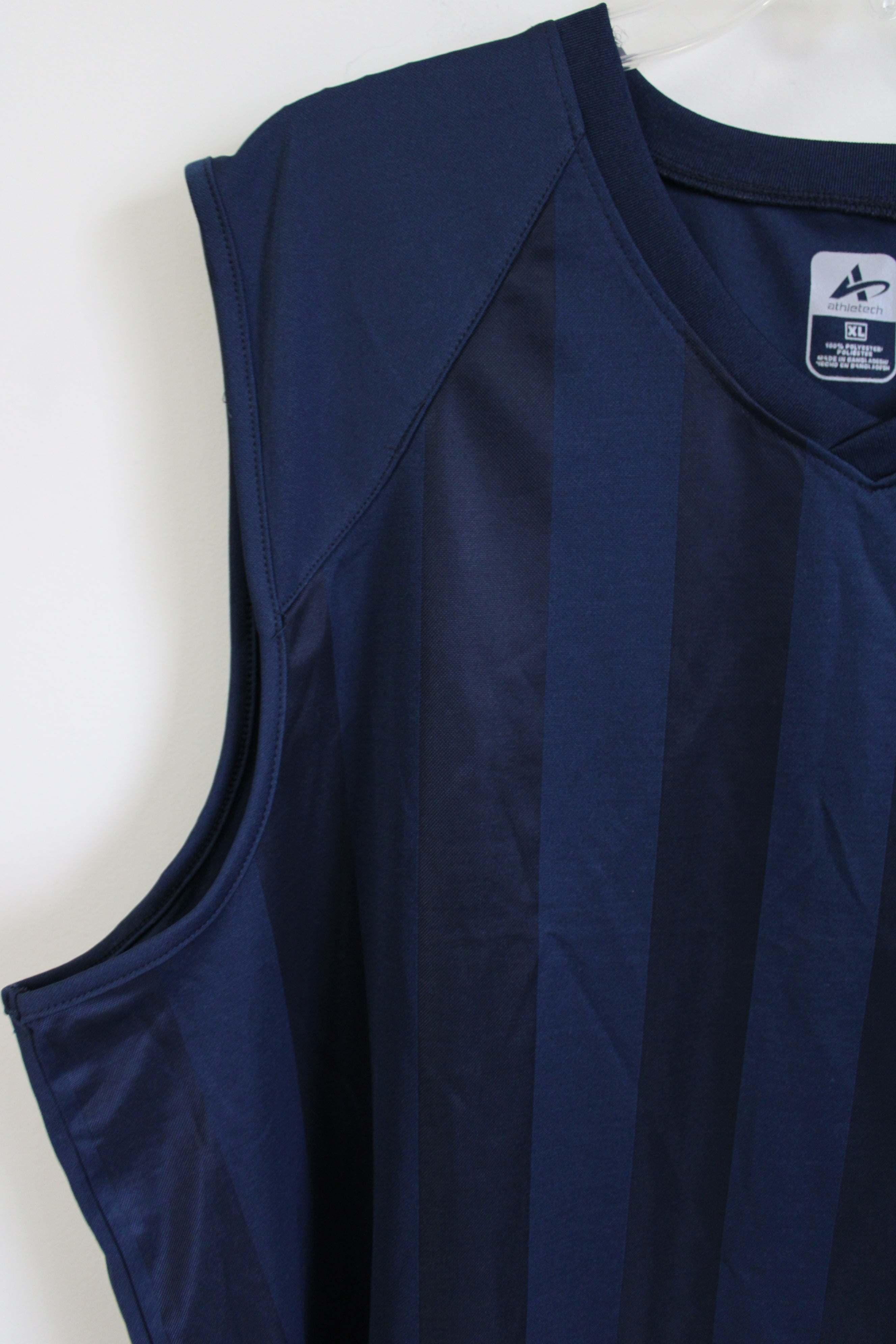 Athletech Dark Navy Blue Striped Stank | XL