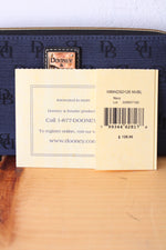 Dooney & Bourke Madison Zip Around Wristlet Blue Monogram Wallet