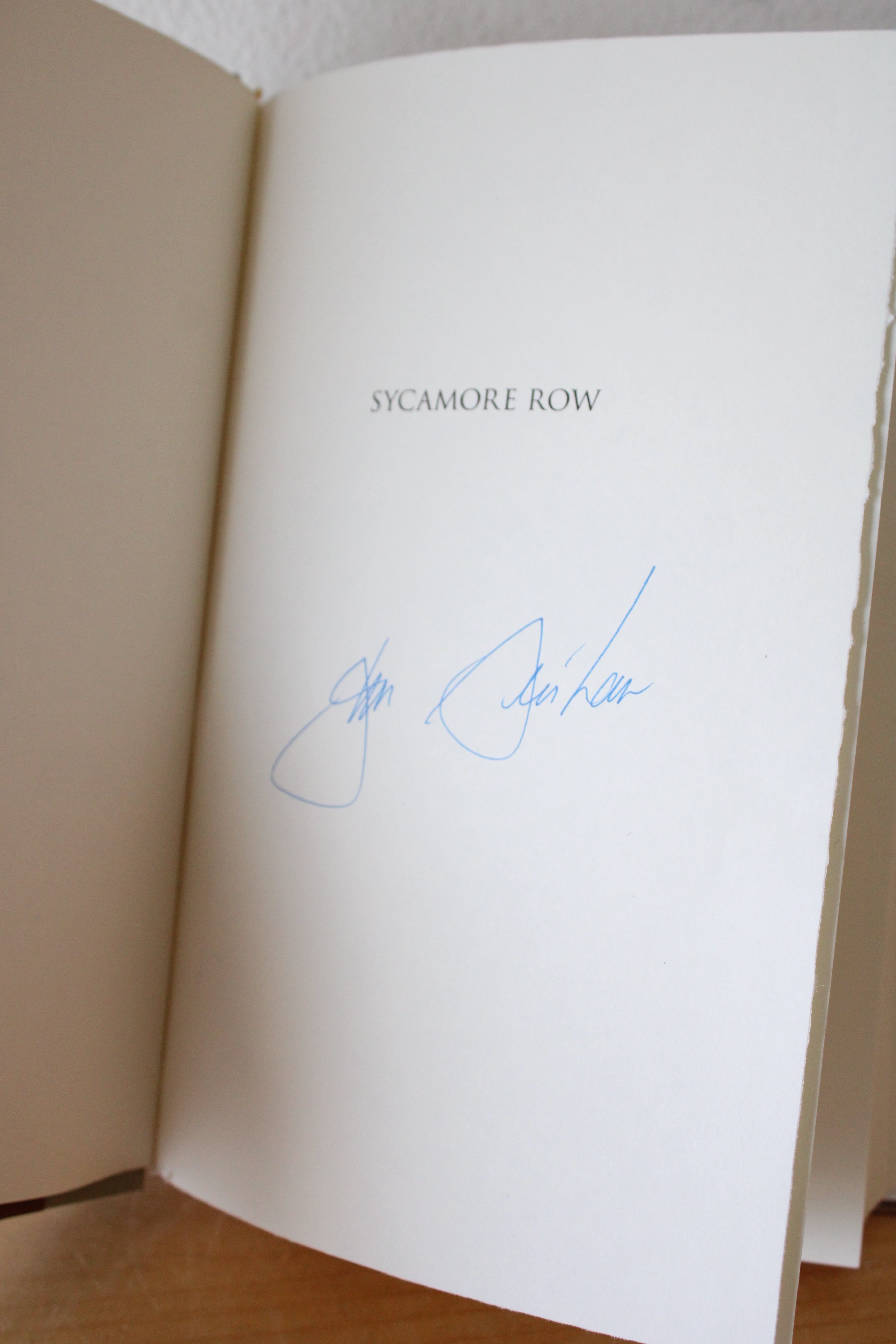 Signed First Edition Copy Of Sycamore Row By John Grisham