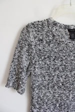 Ann Taylor Black & White Textured Top | XS