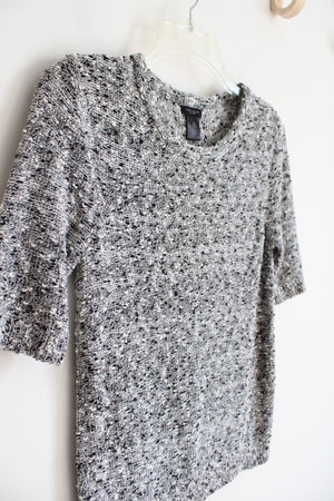 Ann Taylor Black & White Textured Top | XS