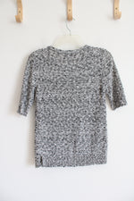 Ann Taylor Black & White Textured Top | XS