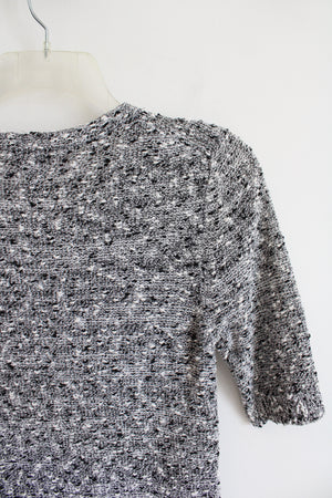 Ann Taylor Black & White Textured Top | XS