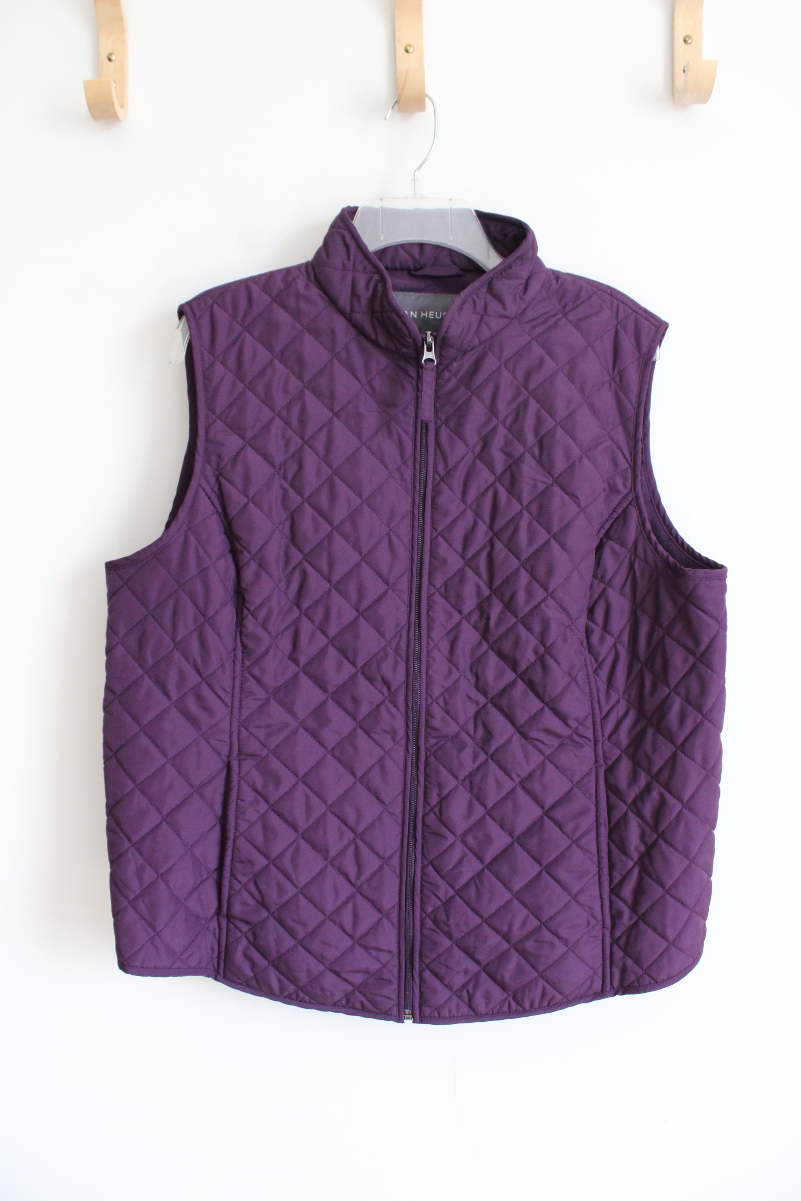 Van Heusen Purple Quilted Vest | XL