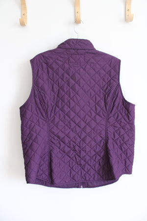 Van Heusen Purple Quilted Vest | XL