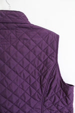 Van Heusen Purple Quilted Vest | XL