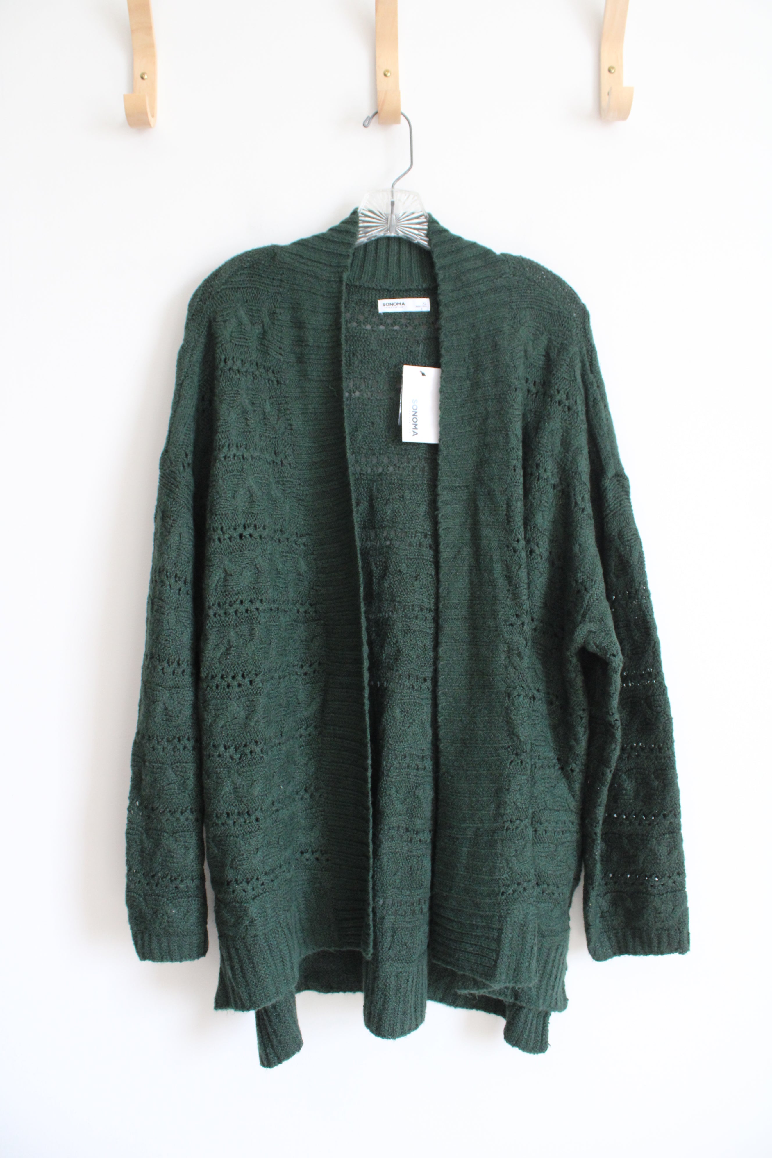 NEW Sonoma Supersoft Dark Green Cardigan | XL