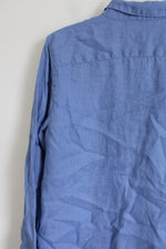 J.Jill Love Linen Essential Shirt Blue Top | S