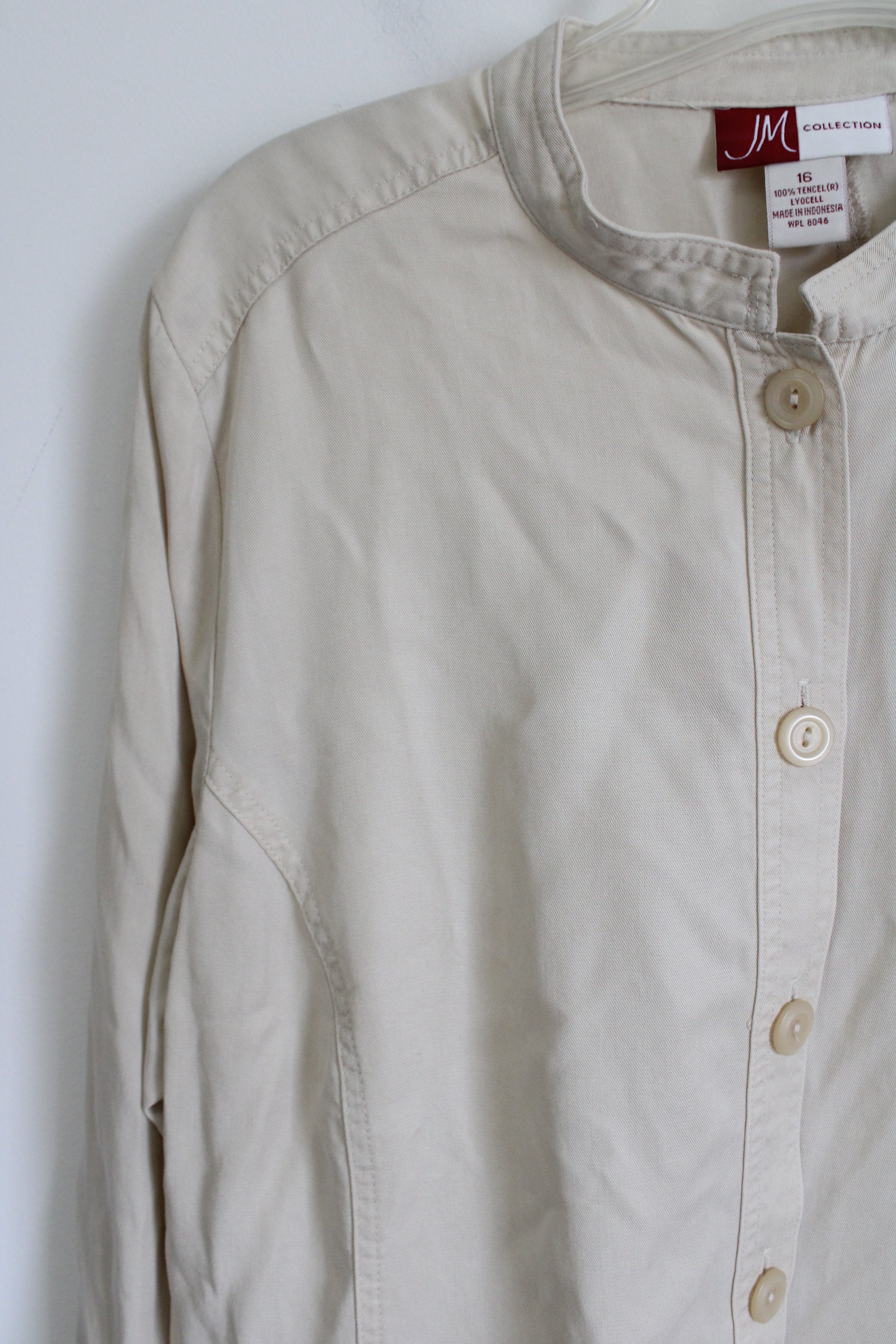 JM Collection Tan Lyocell Lightweight Jacket | 16