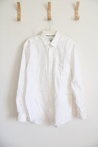 Jos. A. Bank 1905 Non-Iron Slim Fit Button Down White Cotton Shirt | 16.5/36 (L)