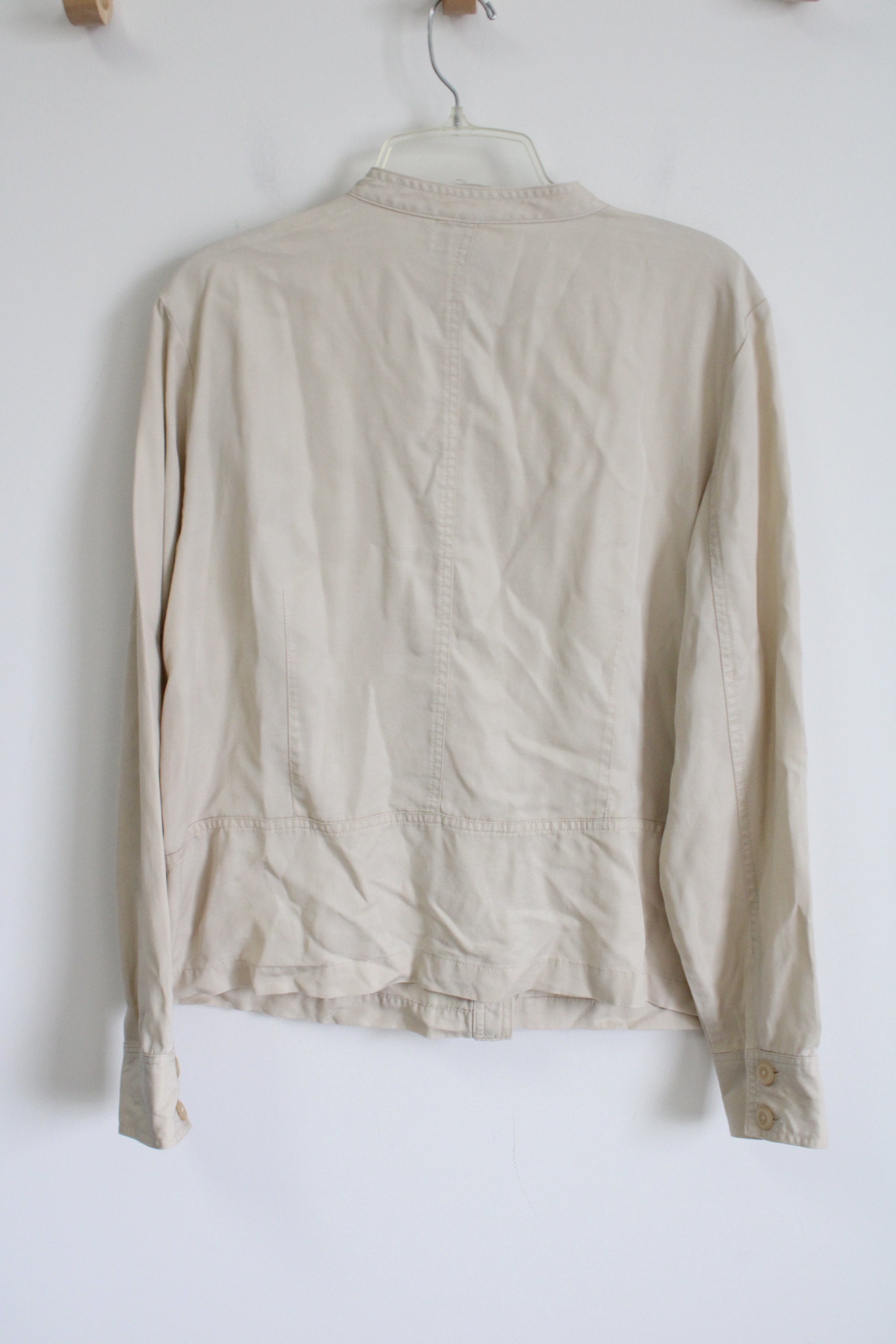 JM Collection Tan Lyocell Lightweight Jacket | 16