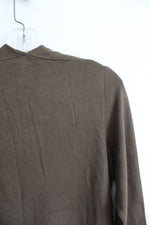 The Limited Stretch Green Brown Silver Ring Neck Top | L