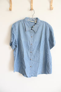 NEW Classic Elements Light Denim Button Down Top | 20/22W