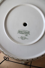 Temp-Tations Old World Green Painted Ceramic Bundt Cake Pan