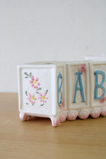 Vintage Hand Painted Baby Locomotive Planter
