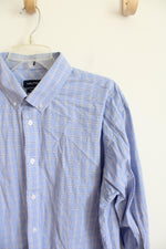 Nautica Regular Fit Blue Plaid Button Down Shirt | XL
