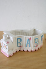 Vintage Hand Painted Baby Locomotive Planter
