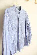 Nautica Regular Fit Blue Plaid Button Down Shirt | XL