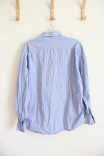 Nautica Regular Fit Blue Plaid Button Down Shirt | XL