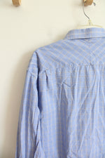 Nautica Regular Fit Blue Plaid Button Down Shirt | XL