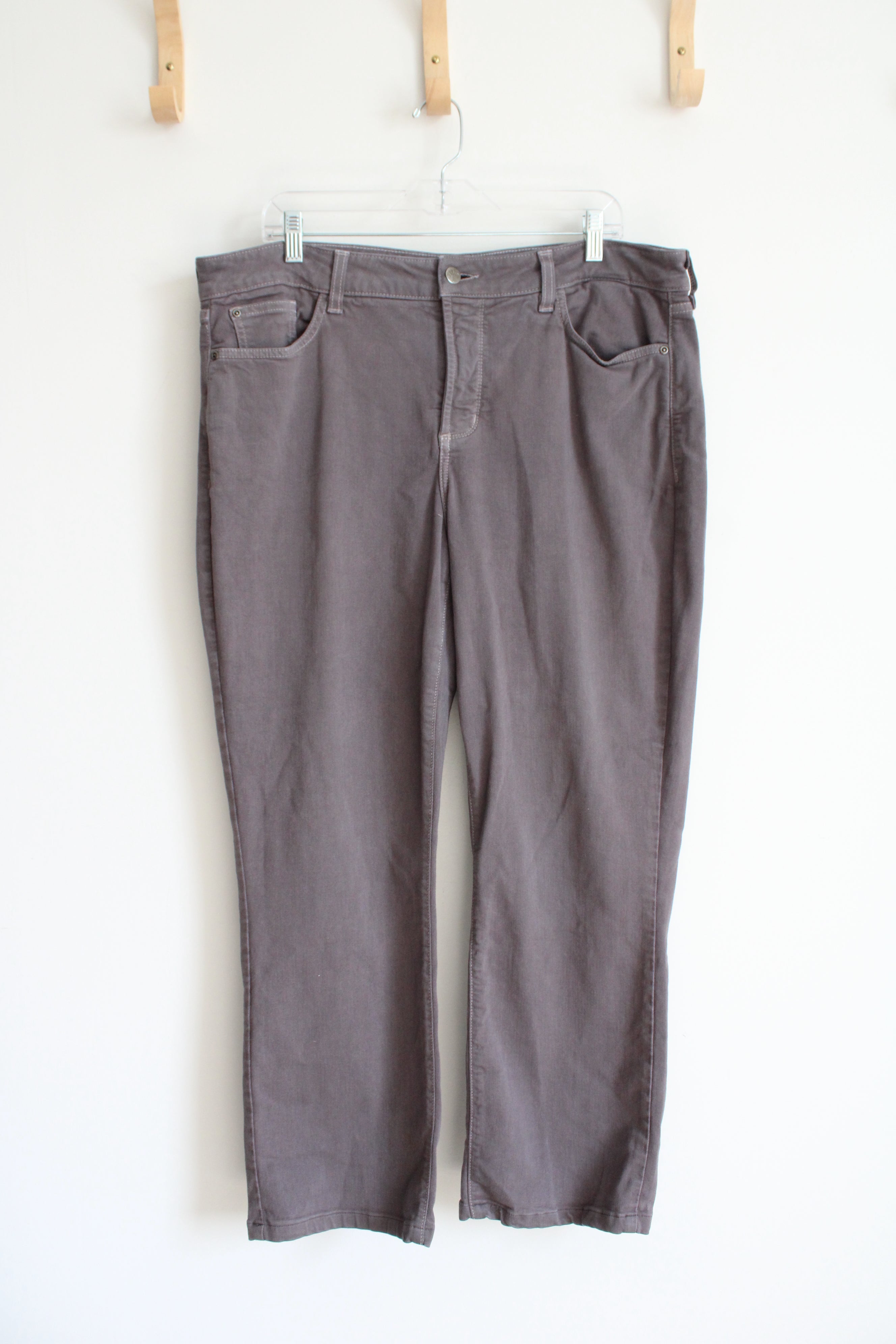 NYDJ Gray Straight Marilyn Pants | 16W