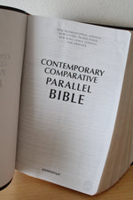 Contemporary Comparative Parallel NIV NKJV NLT MSG Leather Bound Bible