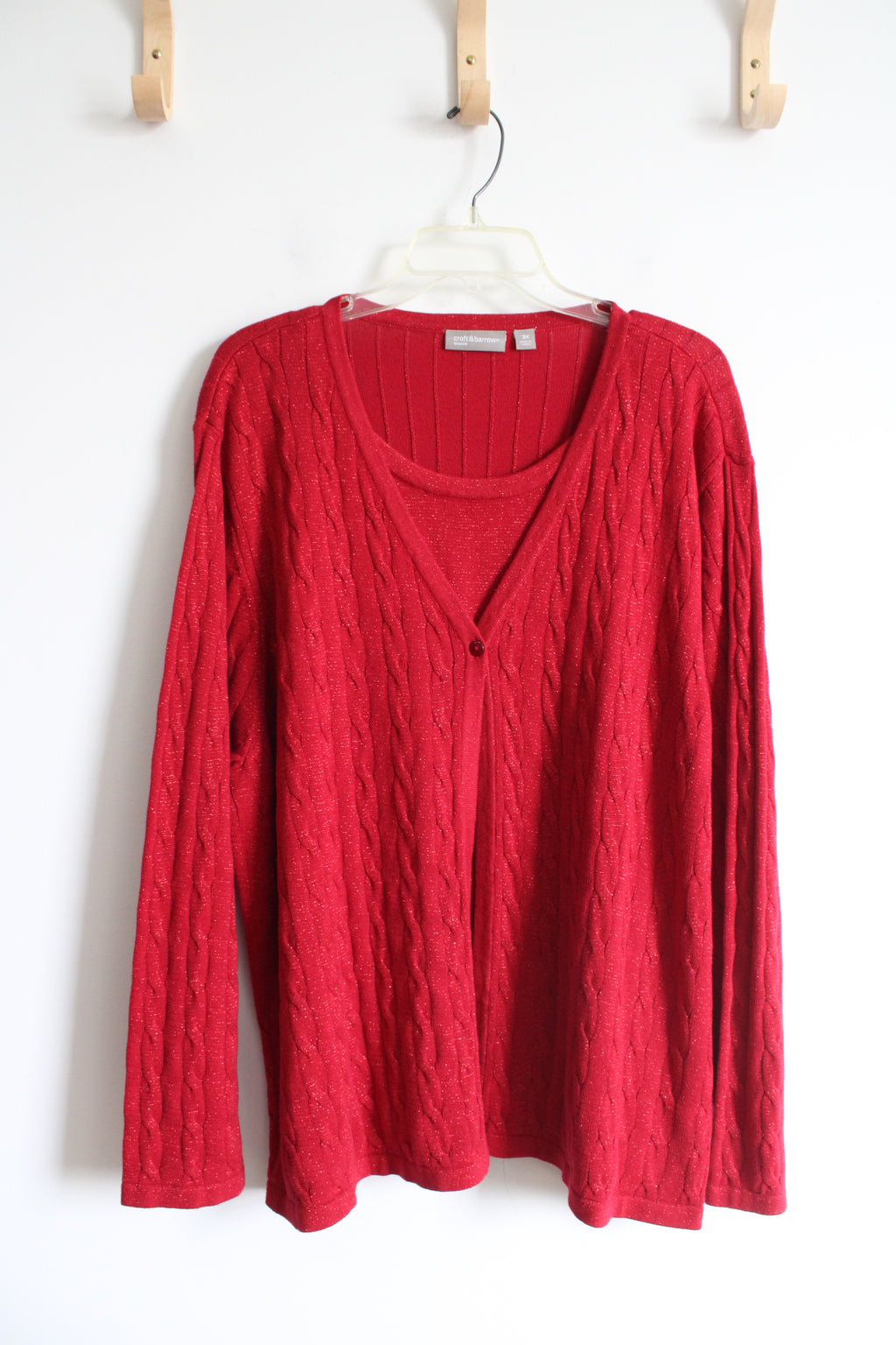 Croft & Barrow Red Shimmer Sweater | 3X