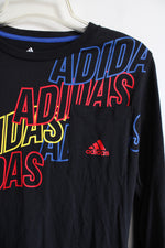 Adidas Black Logo Long Sleeved Shirt | Youth L (14/16)