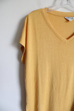 Orvis Yellow Knit V-Neck Top | M