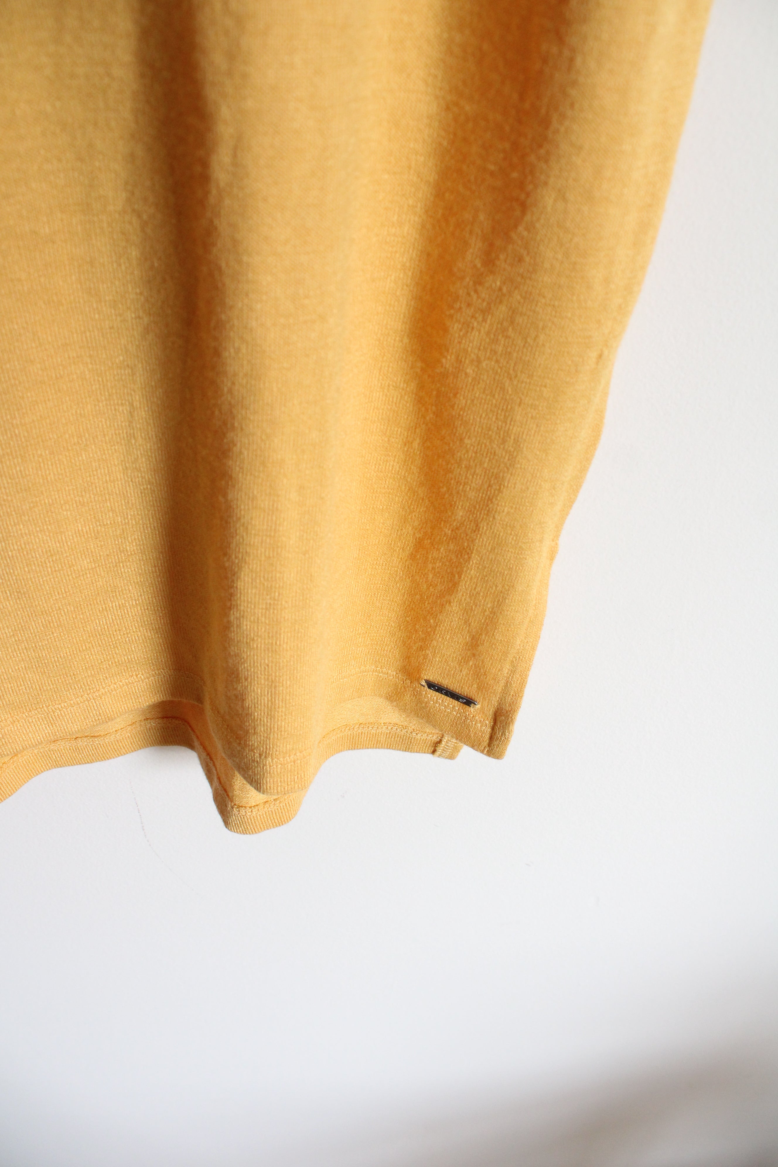 Orvis Yellow Knit V-Neck Top | M