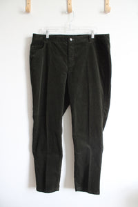 Appleseed's Dark Green Corduroy Pants | 16W