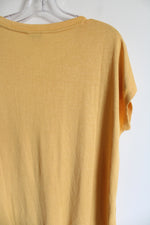 Orvis Yellow Knit V-Neck Top | M