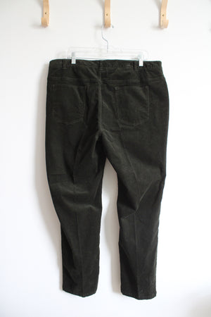 Appleseed's Dark Green Corduroy Pants | 16W