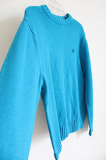 Chaps Blue Knit Sweater | L