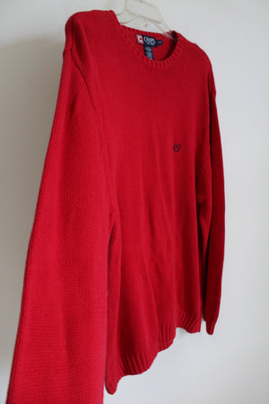 Chaps Red Knit Sweater | L