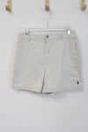 Ralph Lauren Sport Vintage Beige High Waist Cotton Khaki Shorts | 10