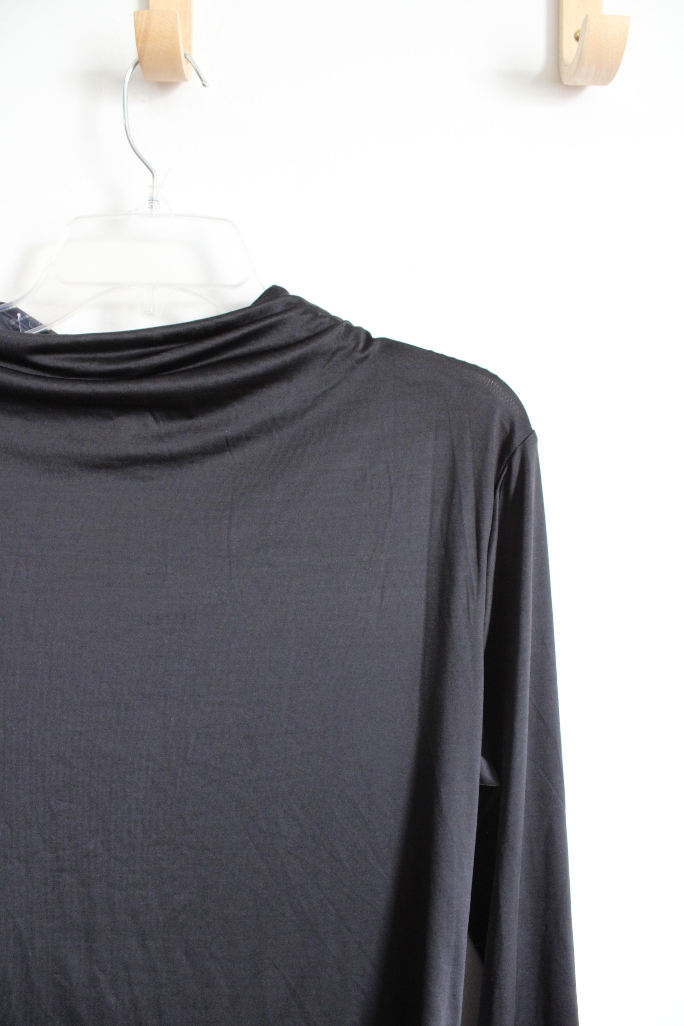 NEW H&M Black Ruched Long Sleeved Top | L