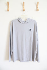 Hurley Light Gray Lightweight Hoodie | XL
