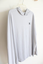 Hurley Light Gray Lightweight Hoodie | XL