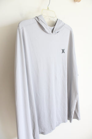 Hurley Light Gray Lightweight Hoodie | XL