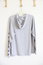 Hurley Light Gray Lightweight Hoodie | XL