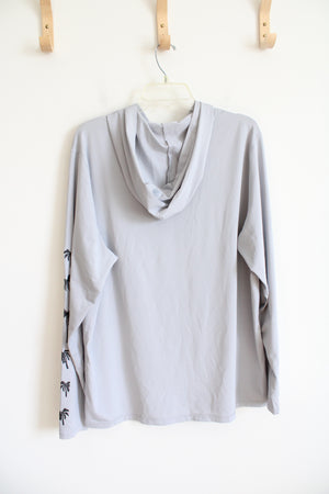 Hurley Light Gray Lightweight Hoodie | XL