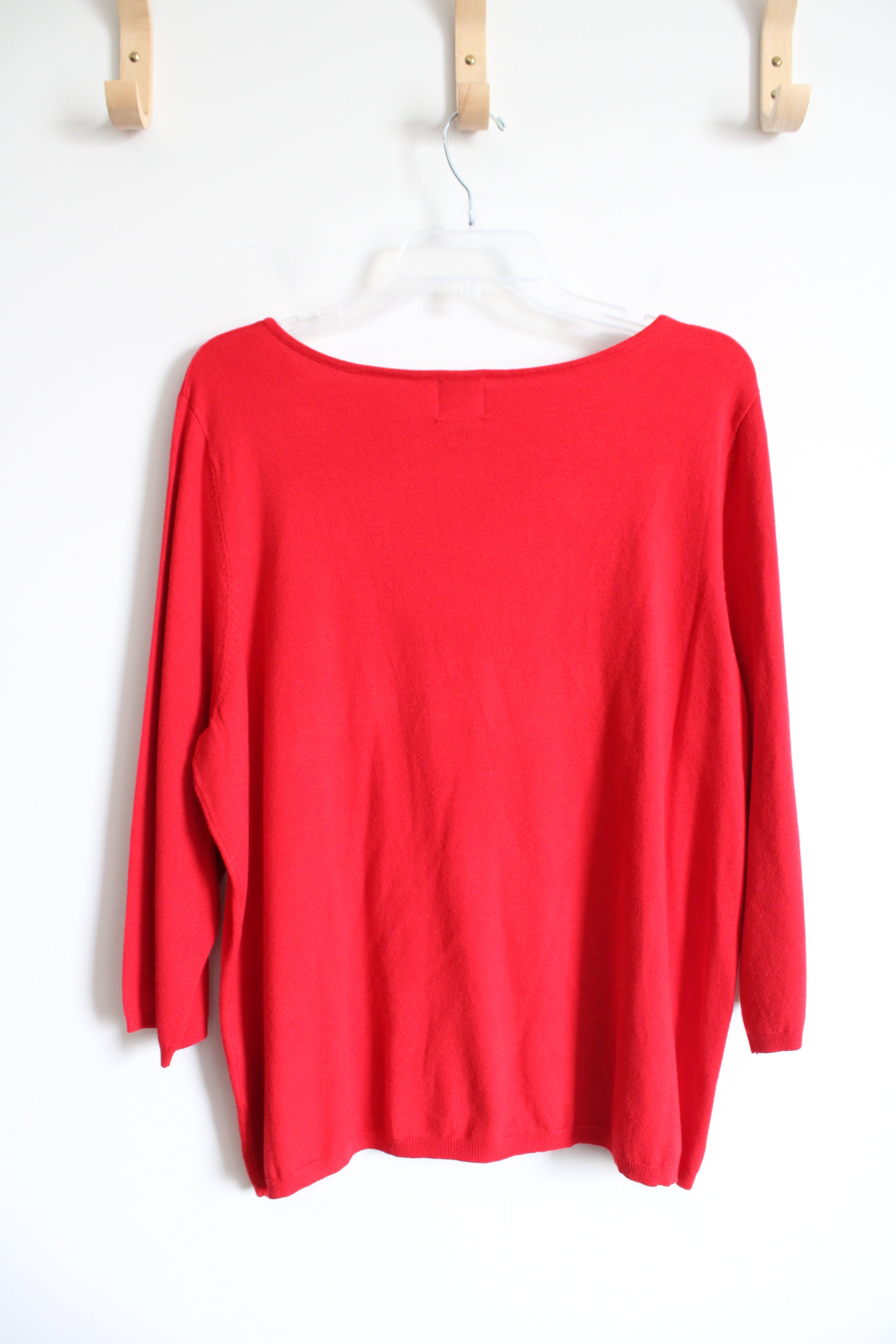 Ruby Rd. Red Sequined Sweater | 2X