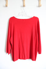 Ruby Rd. Red Sequined Sweater | 2X