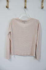 Forever 21 Light Pink Knit Pearl Button Cardigan | S