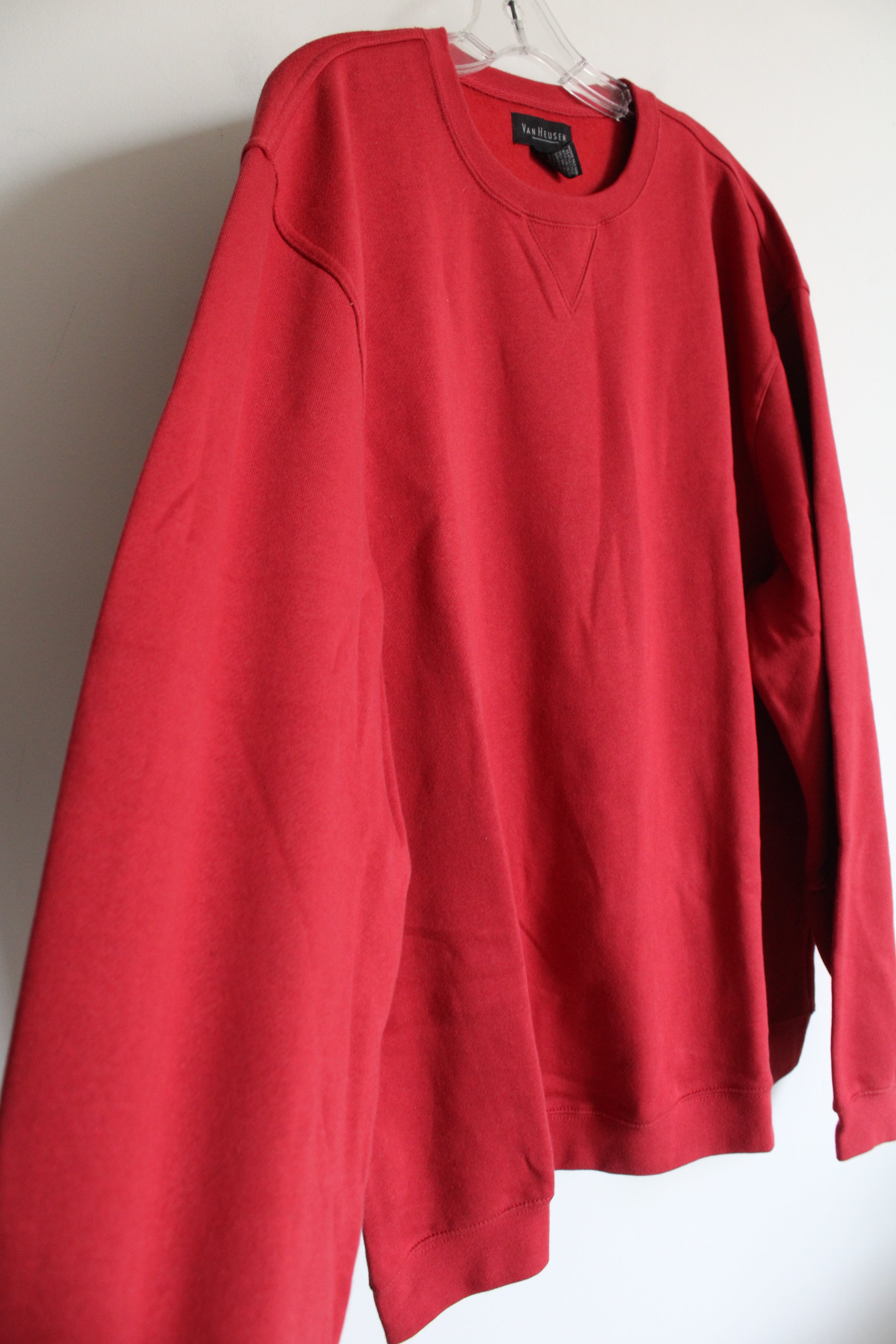 Van Heusen Brick Red Fleece Lined Sweatshirt | XL