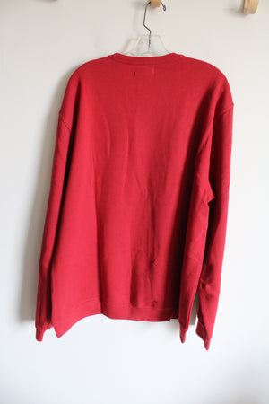 Van Heusen Brick Red Fleece Lined Sweatshirt | XL