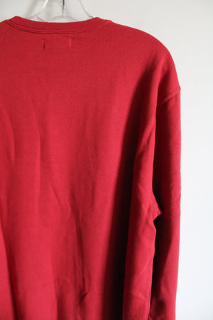 Van Heusen Brick Red Fleece Lined Sweatshirt | XL