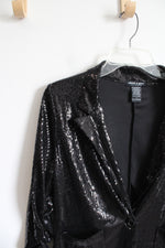 About A Girl Black Sequined Blazer | L